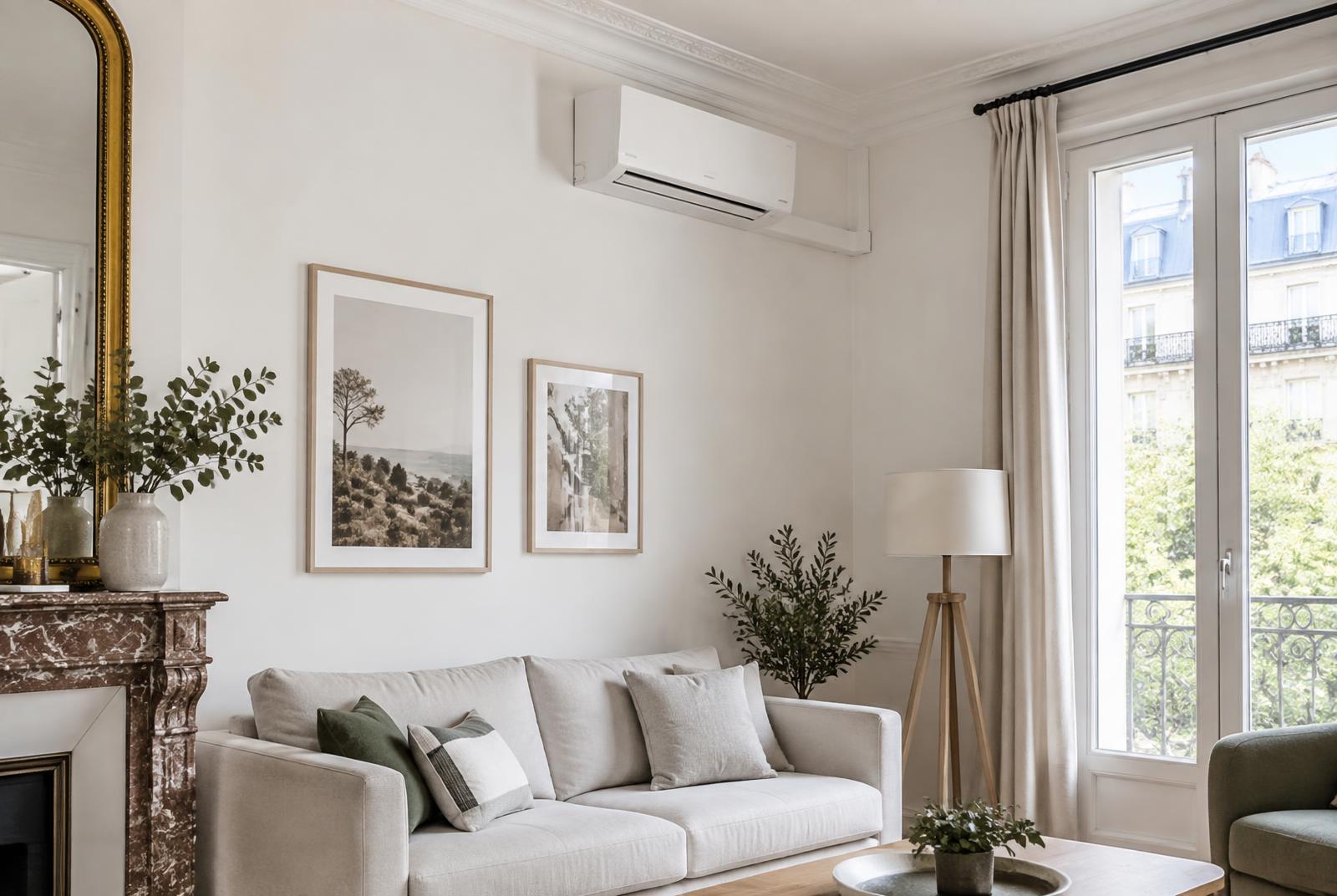 Installation de climatisation dans un logement à Décines-Charpieu